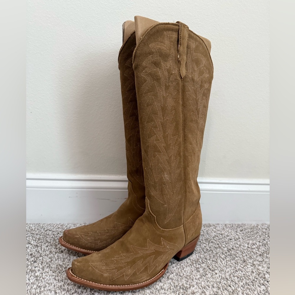 Tan Heeled Boots